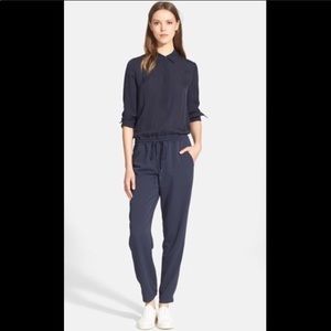 Vince Mixed Media Pantsuit